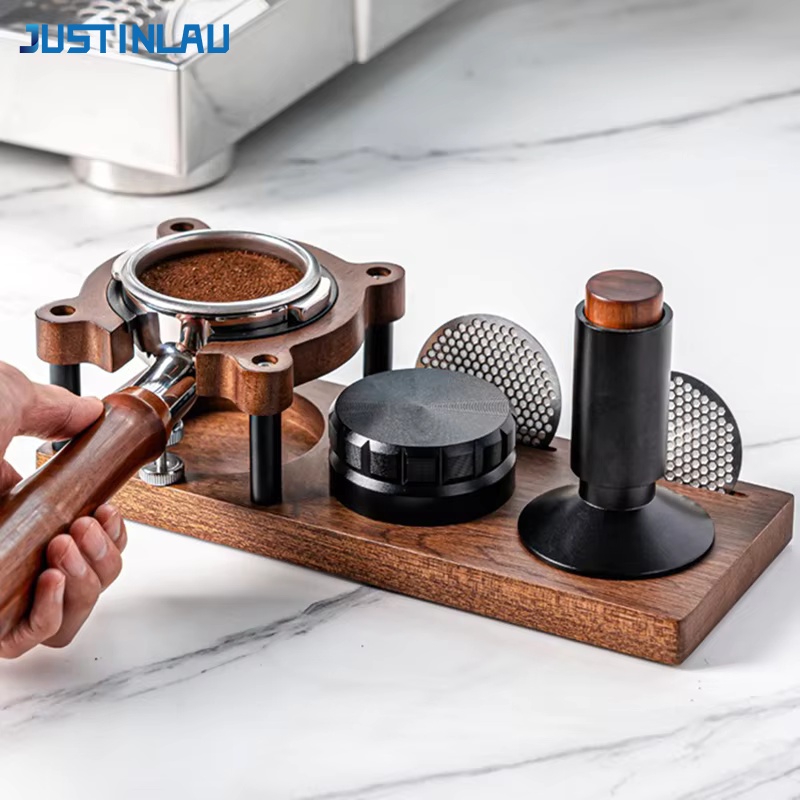 Coffee Equipment Organizer - JUSTINLAU 51/53/54/58mm Wood Coffee Tamper Mat