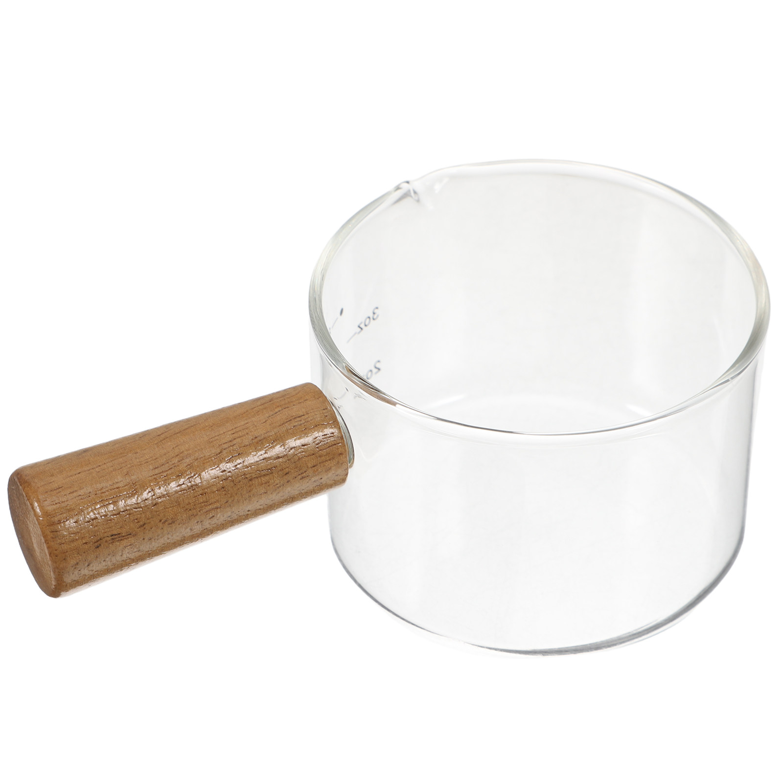 Milk Steaming Pitcher - Glass Milk Pitcher Mini Size Wooden