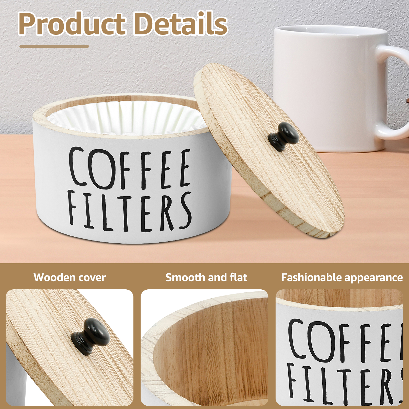 Coffee Filter Holder with Lid  - Coffee Equipment Organizer 评论和价格
