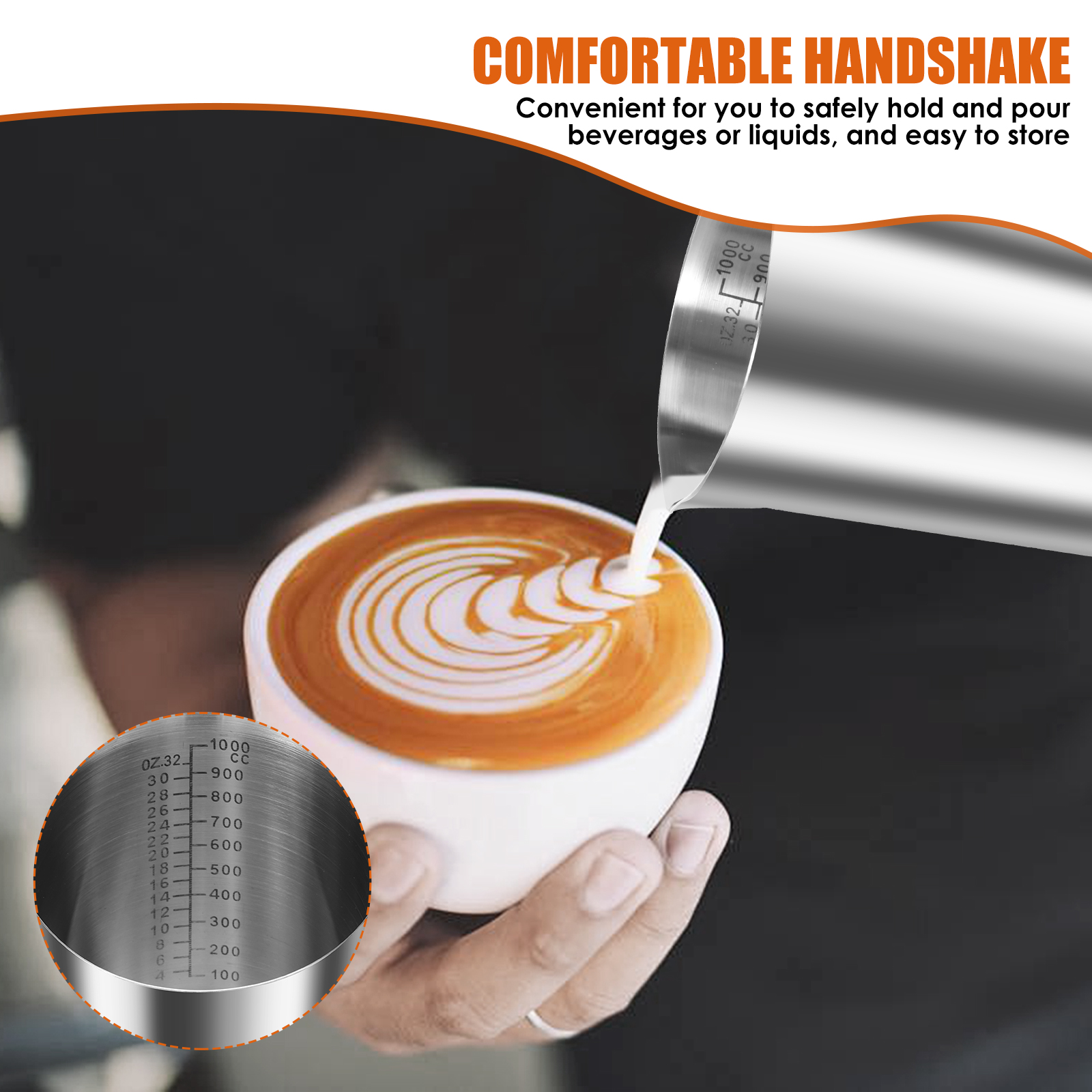 500/1000ML Stainless Steel Mil - Milk Steaming Pitcher 评论和价格