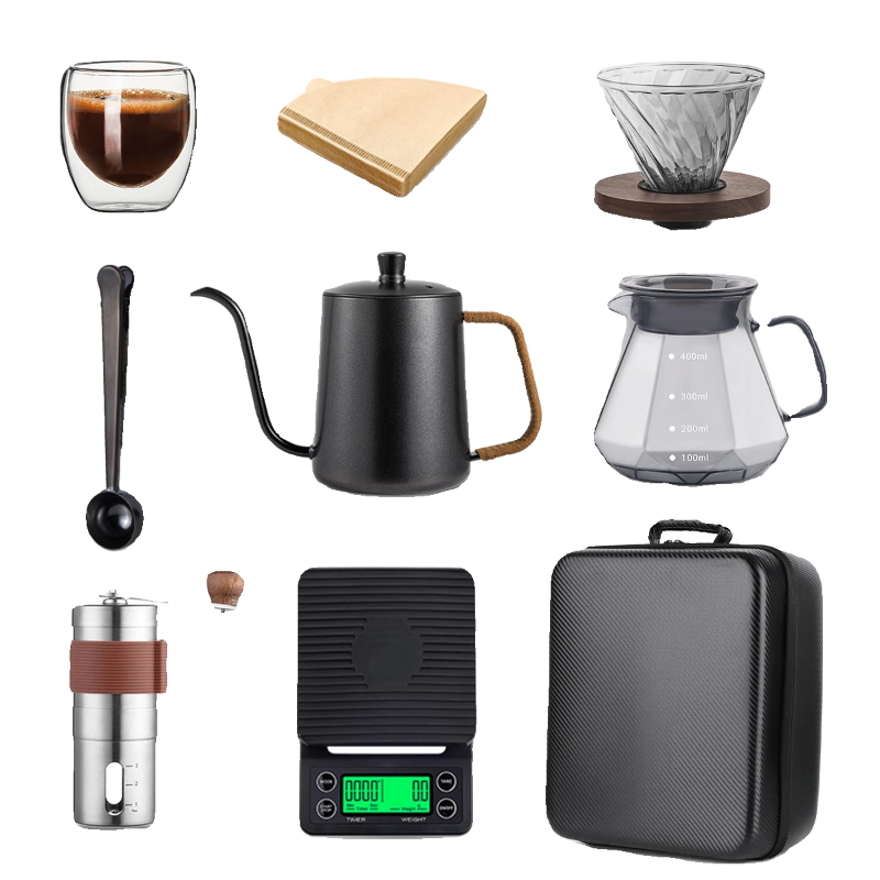 Hand brewed coffee set Outdoor - Coffee Equipment Gift Set 评论和价格