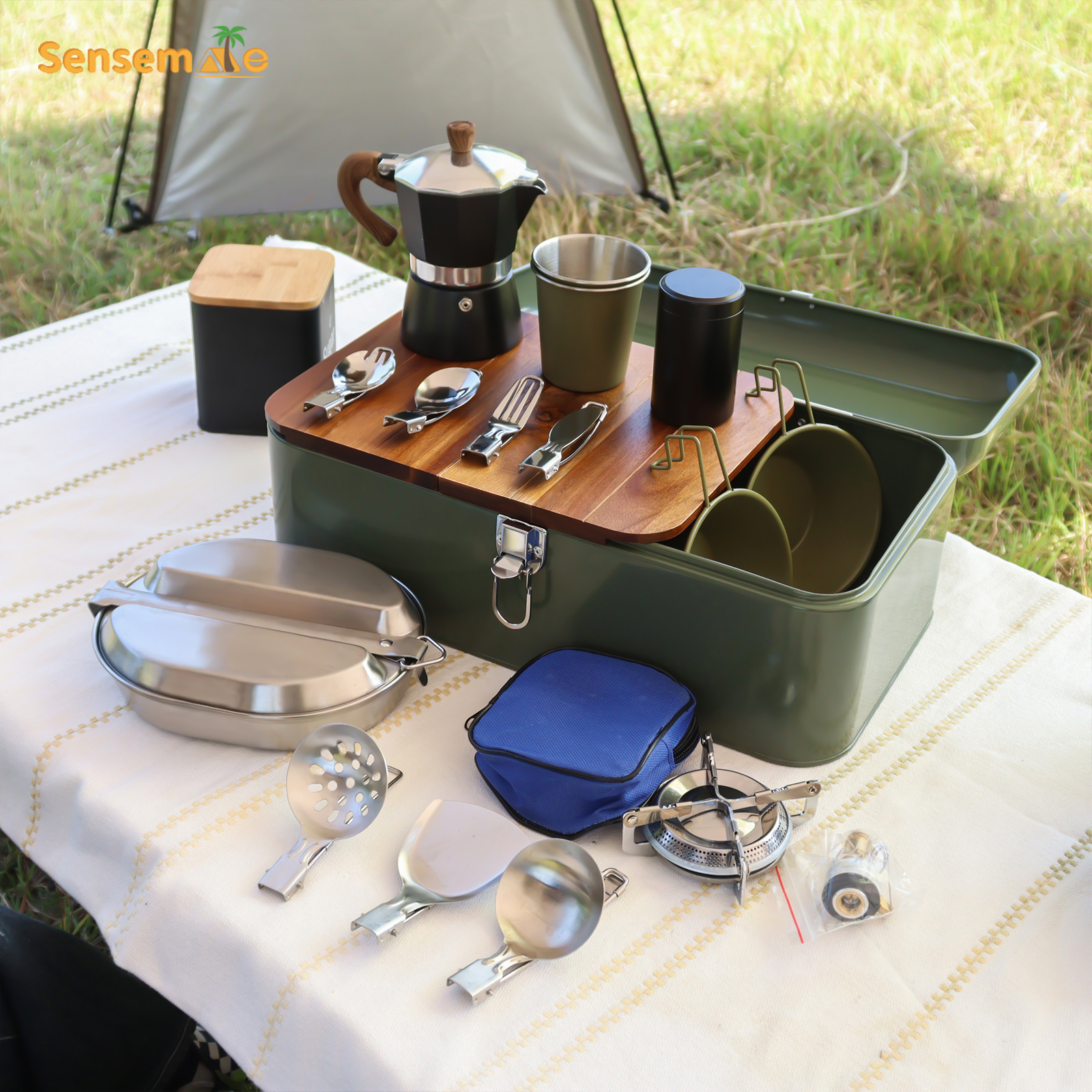 Glamping Camping Cookware Set  - Coffee Equipment Gift Set 评论和价格