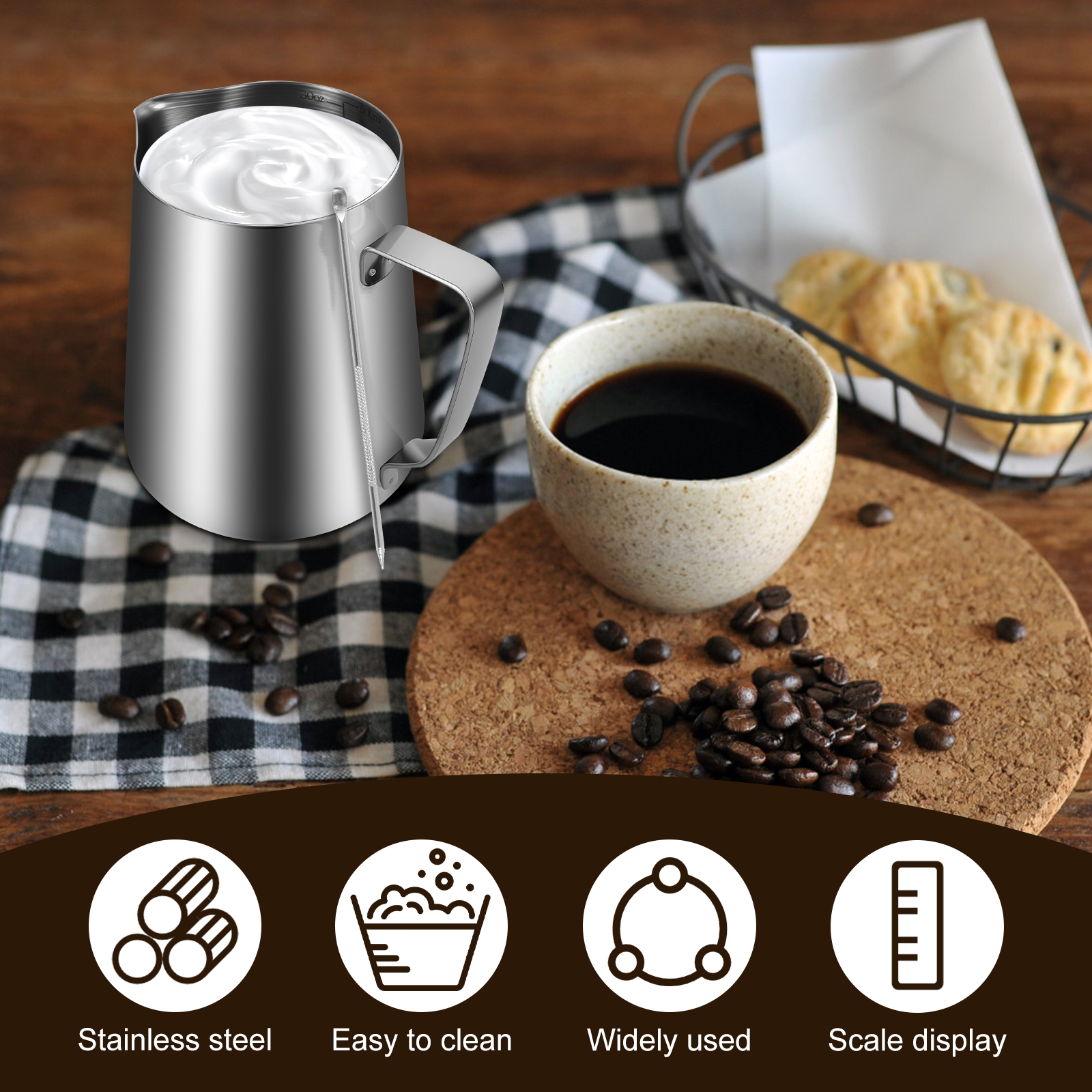 Milk Frothing Pitcher Kit Vers - Milk Steaming Pitcher 评论和价格