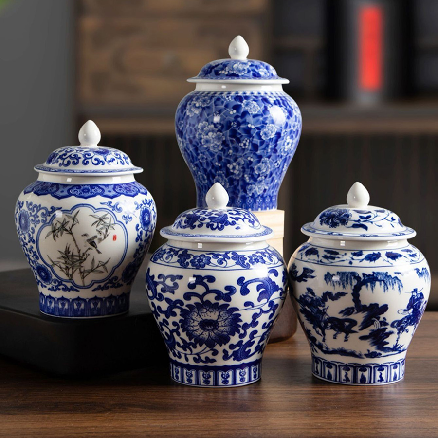 Blue and White Porcelain Tea C - Coffee Equipment Organizer 评论和价格