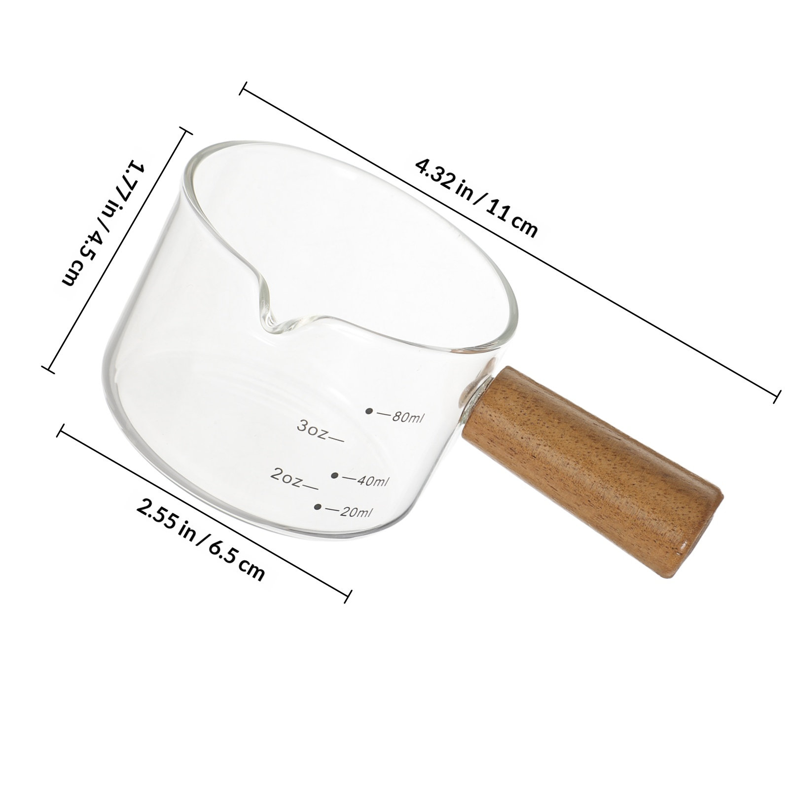 Glass Milk Pitcher Mini Size W - Milk Steaming Pitcher 评论和价格