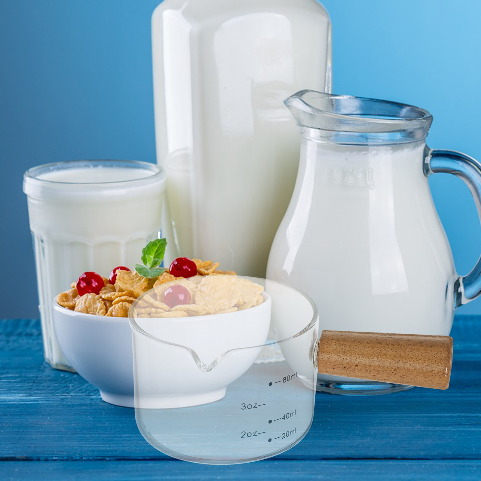 Glass Milk Pitcher Mini Size W - Milk Steaming Pitcher 评论和价格